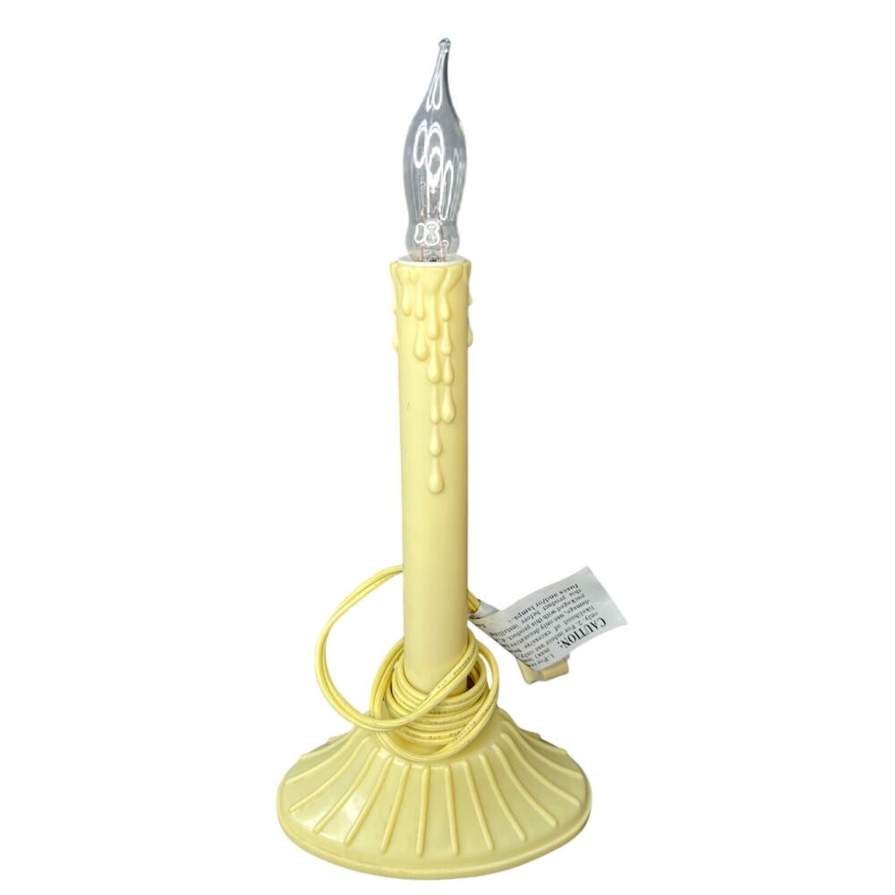 Vintage Christmas Electric Plastic Drip Candle Stick 1950s Original